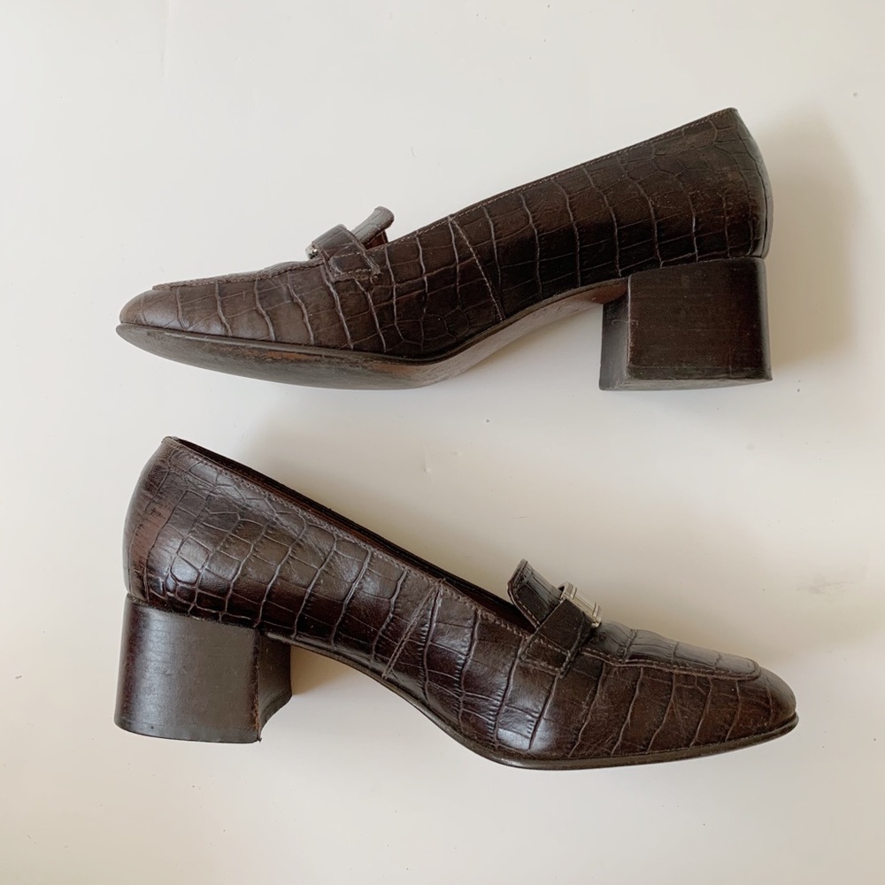 Lauren Ralph Lauren Leather Block Heels